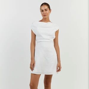 Dissh white linen dress